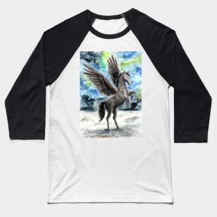 Black Pegasus Baseball T-Shirt